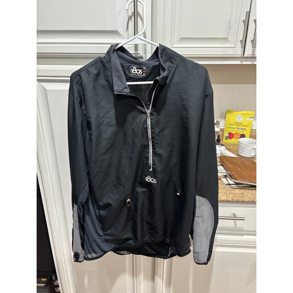 180S OneEighties Quantum Vent Men's L 1/2 Zip Jacket Activewear Black